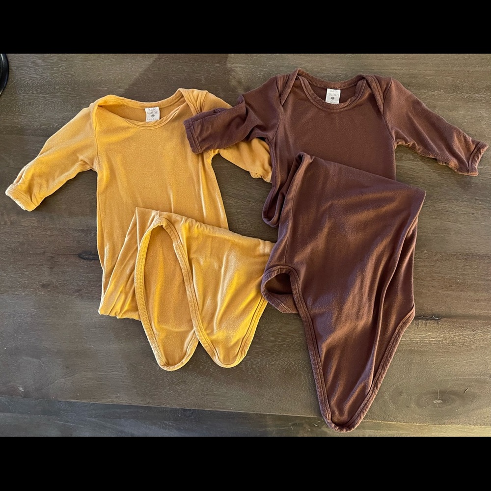 Kate Quinn bamboo knotted gowns 0-3 months